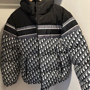 Dior Monogram Black and White Puffer Jacket